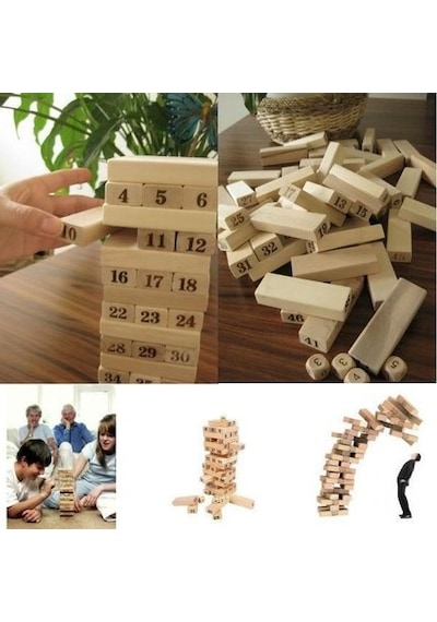 Ahşap Kule Oyunu Zeka Geliştirici Jenga Denge Oyunu