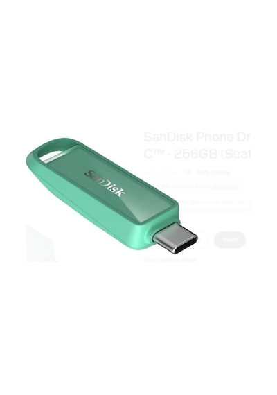 Sandisk Sdıxs0n-256g-gn6nq 256gb Phone Drive With Usb-c-128gb Seafoam Green Flash Bellek