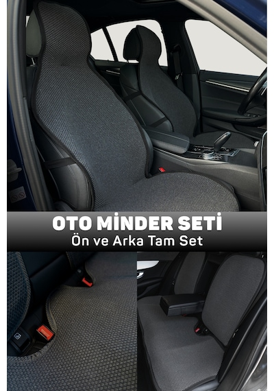 Minderland Mindra Serisi Nıssan Note 2006 - 2013 Uyumlu Oto Koltuk Minder Seti - Füme