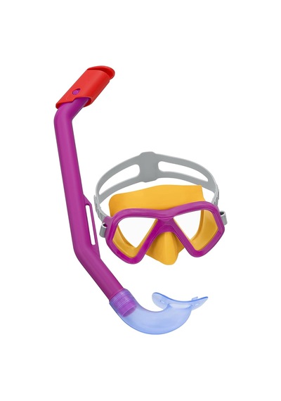 Çocuk 3+ Dalış Gözlük Maske Şnorkel Seti 01 Pembe