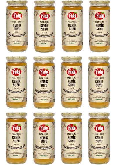 Fide Paça + ilikli Kemik Suyu Jöle Kıvamında Sade 12 x 480 ML