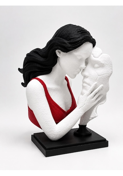 Sessiz Sevgi 15cm Dekoratif Biblo 3d Baskı
