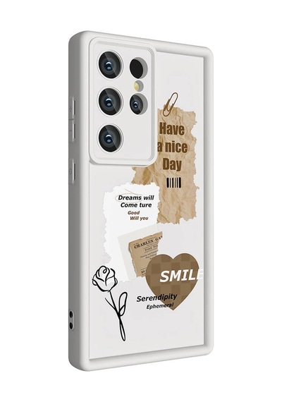 Samsung Uyumlu Galaxy S24 Ultra Kılıf Kamera Korumalı Baskılı Arka Yüzey Klas Kapak
