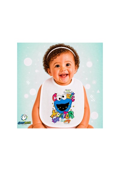 Susam Sokağı Keten Bebek Mama Önlüğü Yumuşak - Emici - Yıkanabilir - Özel Tasarım P117 Çok Renkli