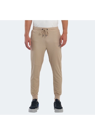 Slazenger PEARCE Erkek Fermuar Cepli Taş Gri Eşofman Altı