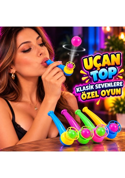 13 Adet Uçan Top Oyunu Uçan Top Oyuncağı Üfle Top Havada Kalsın Klasik Sevenlere Özel Karne Hediyesi