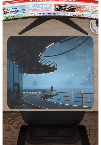 Dijital Okyanus Gemi V1 48x40 Xl Gaming Kauçuk Kaymaz Taban Mouse Pad Fare Altlığı