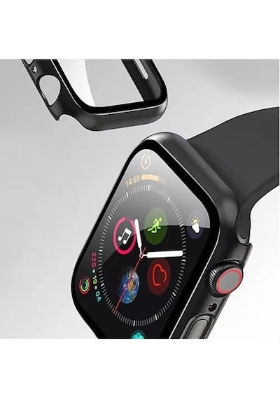 BİNANO Apple Uyumlu  Watch 44MM SENSE KASA VE EKRAN KORUYUCU KIRMIZI