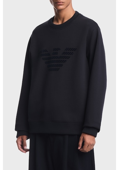 Emporio Armani Kadife Logolu Regular Fit Bisiklet Yaka Sweat Erkek Sweat Em006841 Af10013 Mb845 Lacivert