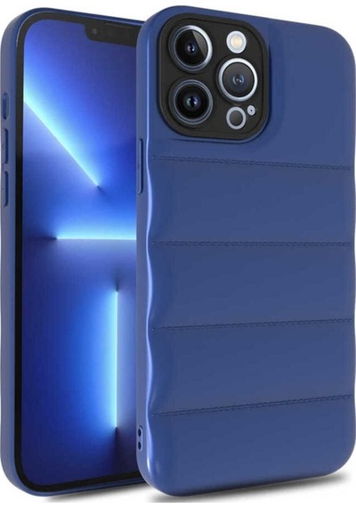 Apple Uyumlu iPhone 12 Pro Max Kılıf Zore Kasis Kapak Saks Mavi