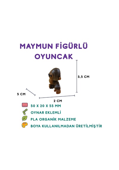 7'li Set Goril Kedi Gergedan Zürafa Ayı Koyun Aksolotl