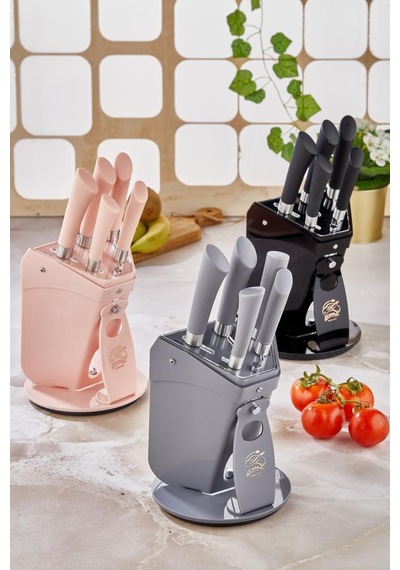 Cooker Ckr1371 Lüx 6 Parça Bıçak Seti Rose