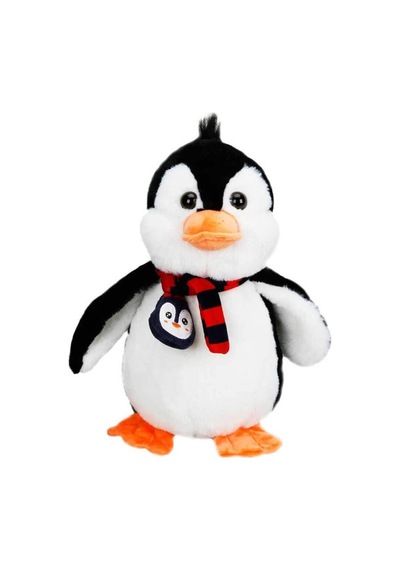 Atkılı Peluş Penguen 32 Cm. Beyaz