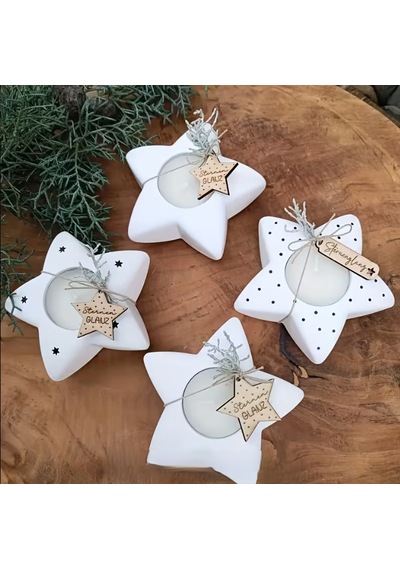 Silikon Kalıp Taş Tozu Parafin İthal Dekoratif Tealight Yıldız Mumluk Kalıbı Epoksi Hb120-0176