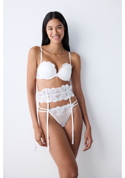 Penti Broderie Belt Kırık Beyaz Jartiyer