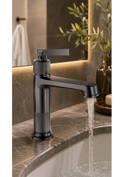 Retro Lavabo Bataryası Art Gray Vm-2601 Gri