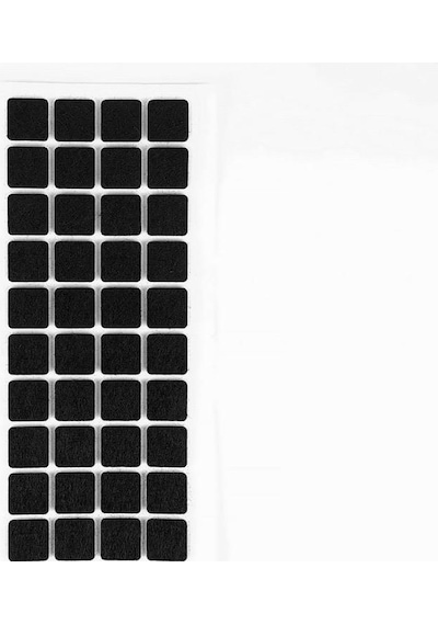Furndiy Kendinden Yapışkanlı Kare Keçe 20 Mm X 20 Mm Siyah 40 Parça Siyah