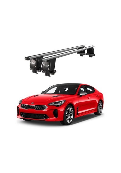 Royal Kia Stinger 2018 Ve Sonrası Uyumlu Gri Kilitli Ara Atkı Port Bagaj Tavan Barı