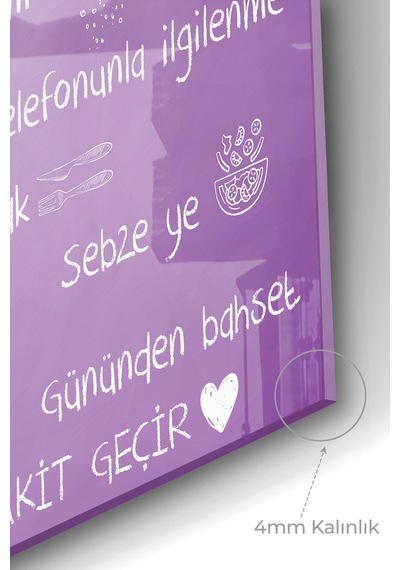 Premium Mutfak Cam Ocak Arkası Koruyucu Tezgah Ankastre Arkası Koruyucu 50x60cm Mutfak Kuralları