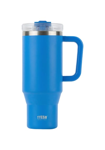 Tyeso Qq Termos Sızdırmaz Pipetli Çift Duvarlı Vakumlu 1200ml Mavi