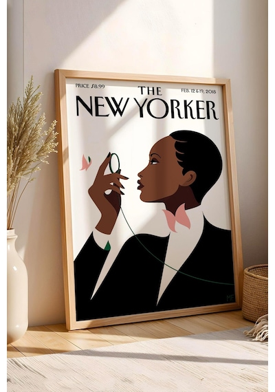 The New Yorker Çerçeveli Tablo February 12 2018 - New York Bakışı Tablosu
