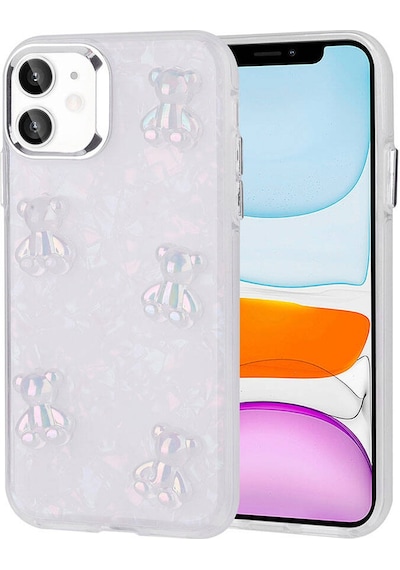 More Tr Apple Uyumlu iPhone 11 Uyumlu Kabartma Figürlü Parlak Mtr Eralli Silikon Kılıf-ayı