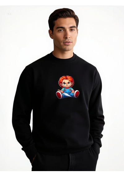 Chucky Unisex Sweatshirt Siyah