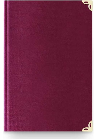 Orta Boy Kadife Kur'An-I Kerim (Mürdüm Mor. Nakışlı. Yaldızlı) N11.2620