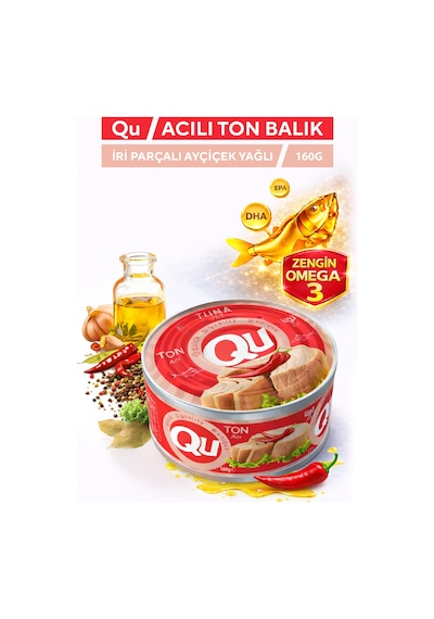 Qu Acılı Ton Balığı 6 x 160 G