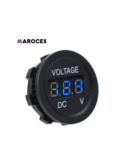 28 Mm 8 Volt - 32 Volt Arası Çalışabilen Pano Tipi Voltmetre Mavi
