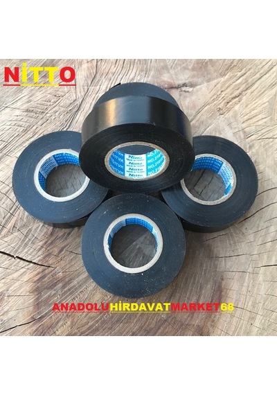 Nitto İzole Bandı Elektrik Bandı 40Mt Kanal Bant Siyah 10.Ad