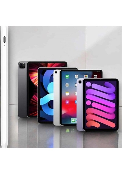 Dokunmatik Kalem Beyaz Şarjlı Hassas Uçlu İpad Android İos Uyumlu