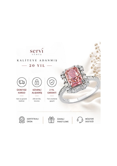 Servi 925 Ayar Gümüş Luxe Glow Yüzük-5