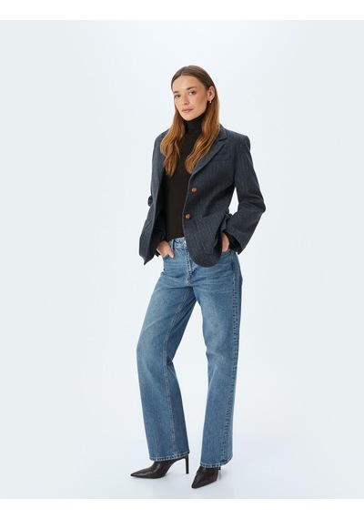 Koton Düz Paça Düz Kesim Normal Bel Düğmeli Kot Pantolon - Straight Fit Jean Orta İndigo 5wal40222md İndigo Koton Düz Paça Düz Kesim Normal Bel Düğmeli Kot Pantolon - Straight Fit Jean Orta İndigo 5wal40222md İndigo