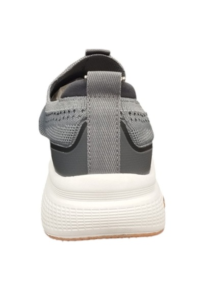 Wickers 3005m Erkek Triko Bağcıksız Ortopedik Günlük Sneaker Yürüyüş Ayakkabı Füme