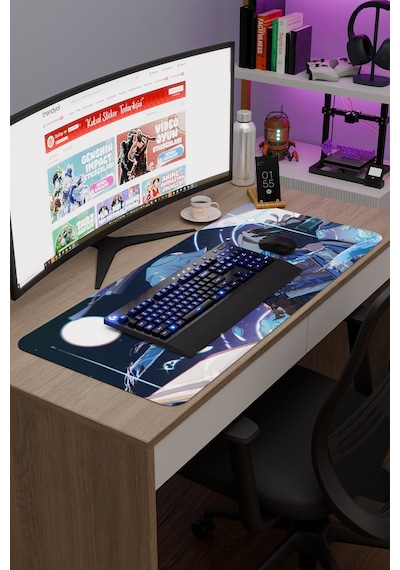 Ayato Genshin Impact Anime Gacha V4 - 90x40 Xxl Gaming Mouse Pad Fare Altlığı