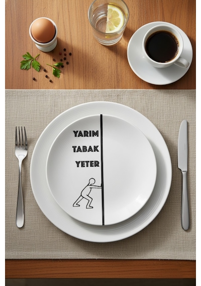 Grandora Dengeli Beslenme Diyet Tabağı 27cm Porsiyon Kontrol Servis Tabak Sağlıklı Beslenme Sunum Tabağı Siyah