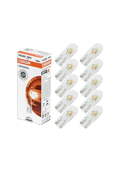12v T10 W5w Dipsiz Park Gösterge Plaka Ampulü 10 Adet Osram 2825