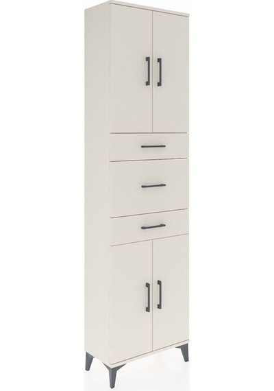Arges Dolap 3 Raflı 3 Çekmeceli 4 Kapaklı 60x30x221 Aytaşı-aytaşı Aytası