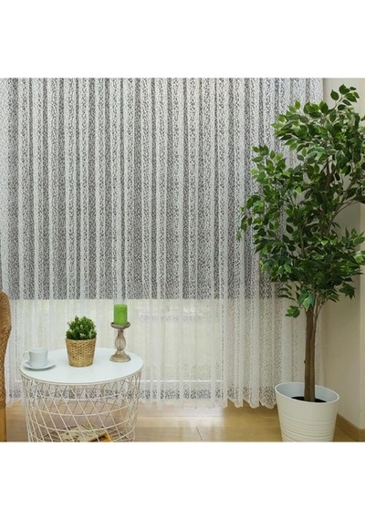 Evdepo Home Kırık Beyaz Sık Pileli Tül Perde 130 X 240 Cm Çok Renkli