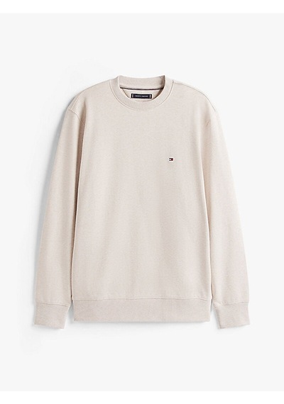 Tommy Hilfiger Essentıal Terry Crewneck Erkek Bej Sweatshirt - Mw0mw37237