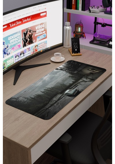 Silent Hill Kaymaz Dikişli Kauçuk Oyuncu Mousepad V5 - 70x30 Xl Gaming Mouse Pad Fare Altlığı
