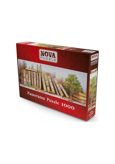 Nova Puzzle 1000 Parça Ağaç Hayattır/Kitap Sokağı Panoramik Puzzle