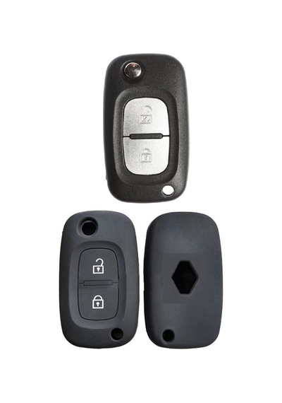 Renault Clio2 Master Kangoo Uyumlu 2 Buton Kumanda Silikon Kılıf
