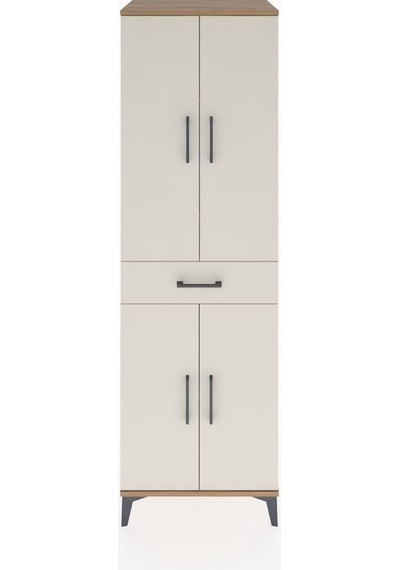 Hyperion Dolap 4 Raflı Tek Çekmeceli 4 Kapaklı 60x44x195 Çam-... Çam
