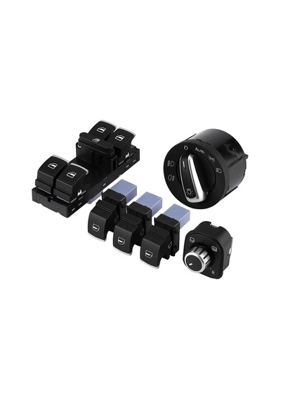 Volkswagen Passat Cam Ayna Far Açma Düğmesi Takımı Krom 2005-201