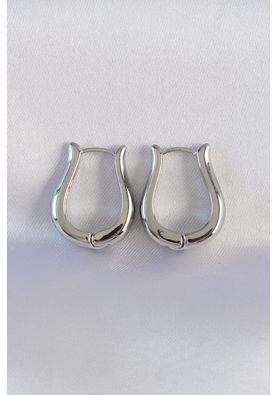 Pirinç Gümüş Renk İçi Boş Gül Küpe - Tj-bkp8977 Çok Renkli