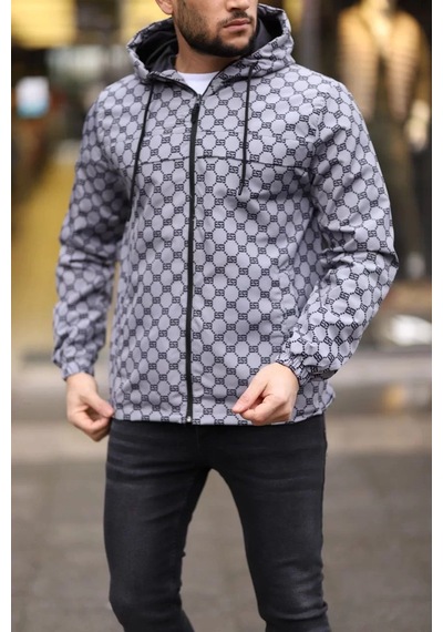 Tarzyeri Unisex Kapüşonlu İçi Astarlı Yağmurluk - Füme 001