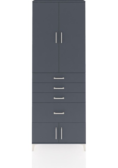 Arges Dolap 2 Raflı 4 Çekmeceli 4 Kapaklı 88x30x243 Antrasit-... Antrasit Arges Dolap 2 Raflı 4 Çekmeceli 4 Kapaklı 88x30x243 Antrasit-... Antrasit