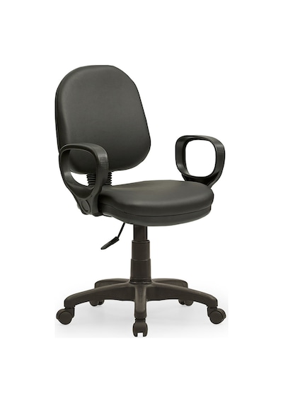 Sekreter2 Bilgisayar Koltuğu - Ofis - Müdür - Büro - Çalışma Sandalyesi Siyah Renk Plastik Ayaklı Siyah